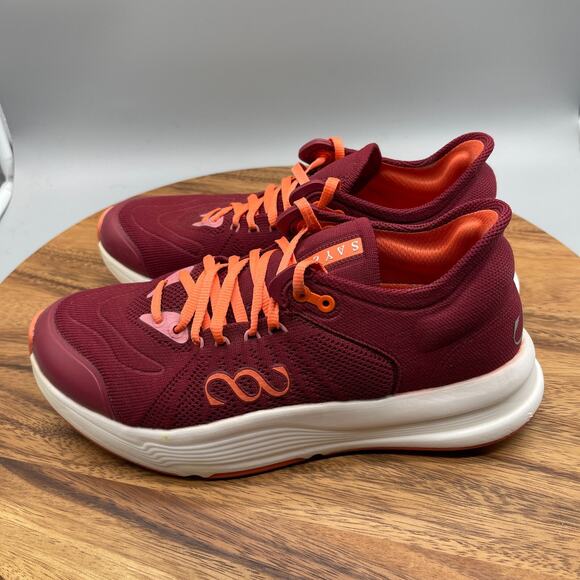 Saysh The Truth Of Hers Shoes Womens 8.5 Red Running Comfort Walking Gym Sneaker - Picture 3 of 8